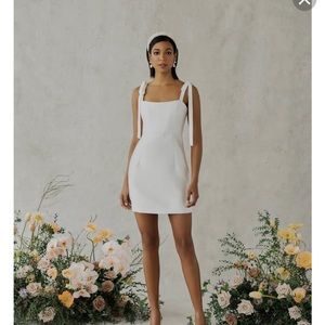 Mini silk bridal odette dress by Alexandra Grecco